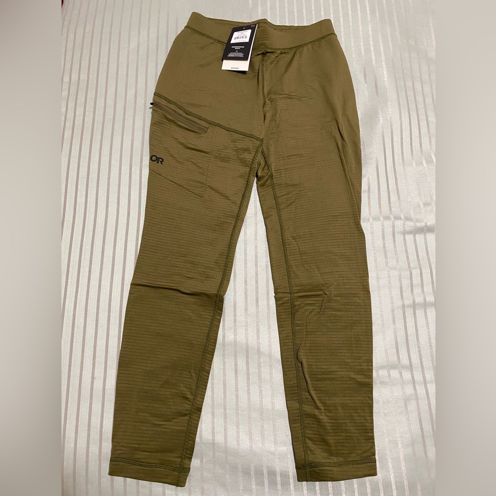 Outdoor Research Men Vigor Laden Bottoms Active Thermal Thermo Pants Olive Green